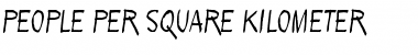 Download People per square kilometer Regular Font Title Preview