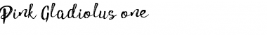 Download Pink Gladiolus one Font Title Preview