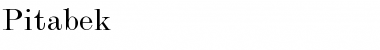 Download Pitabek Regular Font Title Preview