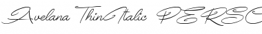 Download Avelana Thin Ital PERSONAL USE Regular Font Title Preview