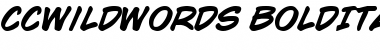 Download CCWildWords BoldItalic Font Title Preview