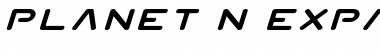 Download Planet N Expanded Italic Expanded Italic Font Title Preview