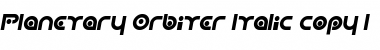 Download Planetary Orbiter Italic Font Title Preview
