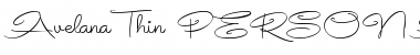 Download Avelana Thin PERSONAL USE Regular Font Title Preview