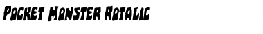 Download Pocket Monster Rotalic Italic Font Title Preview