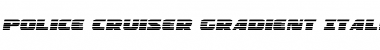 Download Police Cruiser Gradient Italic Italic Font Title Preview