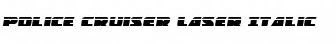 Download Police Cruiser Laser Italic Italic Font Title Preview