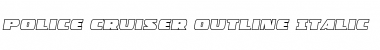 Download Police Cruiser Outline Italic Italic Font Title Preview