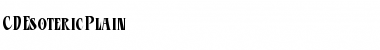 Download CD Esoteric Plain Font Title Preview