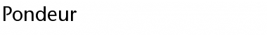 Download Pondeur Regular Font Title Preview