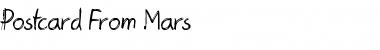 Download Postcard From Mars Regular Font Title Preview