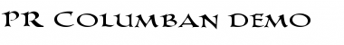 Download PR-Columban demo Font Title Preview