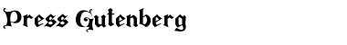 Download Press Gutenberg Regular Font Title Preview