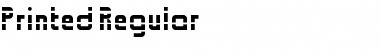 Download Printed Regular Font Title Preview
