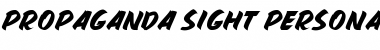 Download PROPAGANDA SIGHT PERSONAL USE Regular Font Title Preview