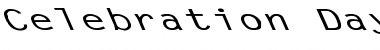 Download Celebration Day 1 Regular Font Title Preview