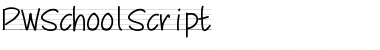 Download PWSchoolScript Medium Font Title Preview