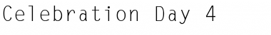 Download Celebration Day 4 Regular Font Title Preview