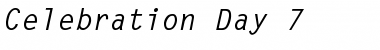 Download Celebration Day 7 Regular Font Title Preview