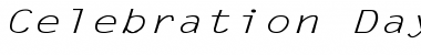 Download Celebration Day 8 Regular Font Title Preview