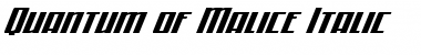 Download Quantum of Malice Italic Italic Font