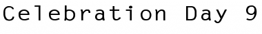 Download Celebration Day 9 Regular Font Title Preview