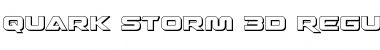 Download Quark Storm 3D Regular Font