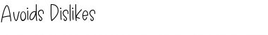 Download Avoids Dislikes Regular Font Title Preview