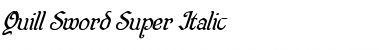 Download Quill Sword Super-Italic Italic Font