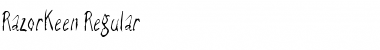 Download Razor Keen Regular Font Title Preview