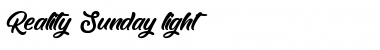 Download Reality Sunday light Regular Font Title Preview