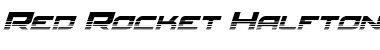Download Red Rocket Halftone Italic Italic Font Title Preview