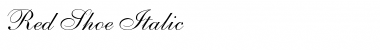 Download Red Shoe Italic Regular Font Title Preview