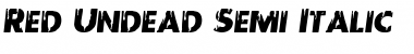 Download Red Undead Semi-Italic Semi-Italic Font Title Preview