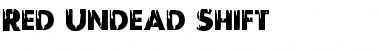Download Red Undead Shift Regular Font Title Preview