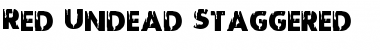 Download Red Undead Staggered Regular Font Title Preview