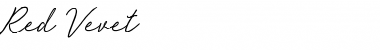 Download Red Vevet - Demo Regular Font Title Preview