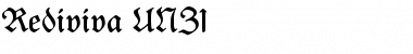 Download Rediviva UNZ1 Regular Font Title Preview
