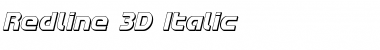 Download Redline 3D Italic Italic Font Title Preview