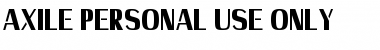 Download Axile - Personal Use Only Regular Font Title Preview