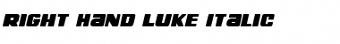 Download Right Hand Luke Italic Font