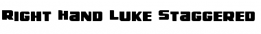 Download Right Hand Luke Staggered Font