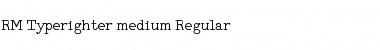 Download RM Typerighter medium Regular Font