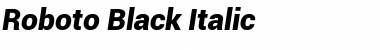 Download Roboto Black Italic Font