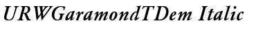 Download URWGaramondTDem Italic Font