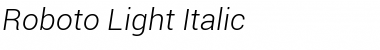 Download Roboto Light Italic Font