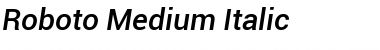 Download Roboto Medium Italic Font