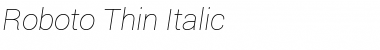 Download Roboto Thin Italic Font