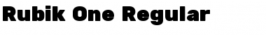 Download Rubik One Regular Font