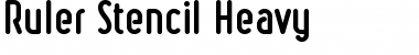 Download Ruler Stencil Heavy Regular Font Title Preview